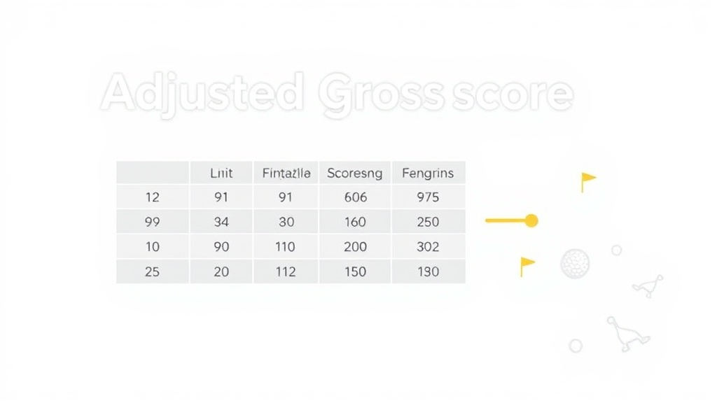 골프 스코어 조정 계산 과정을 보여주는 자료
