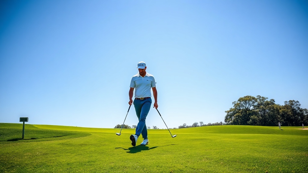 골프 매치 플레이에서 두 선수가 대결하는 장면